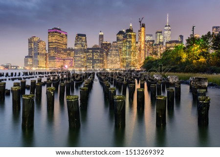 Manhattan, New York City, Brooklyn Bridge Park, pins