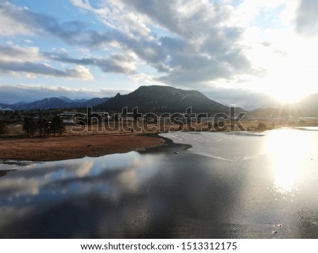 Sunset Over Lake Estes in Colorado