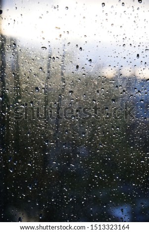 Water backgrounds with water drops on glass.