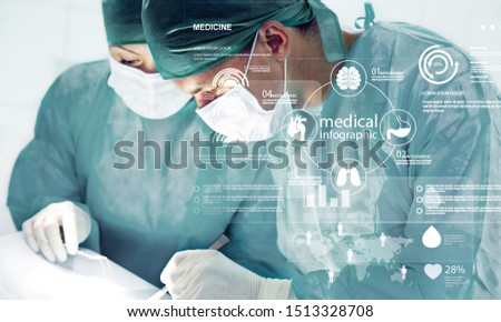 Two surgeons in the  operating room