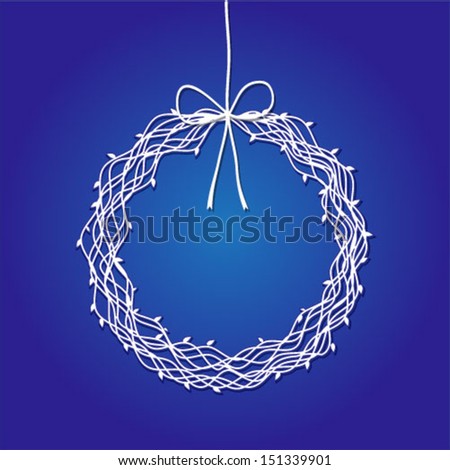 Christmas applique background. Vector illustration for your design.