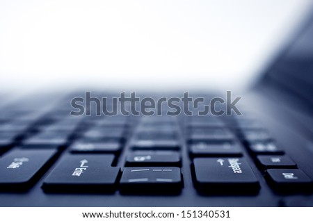 Computer(laptop) keyboard closeup