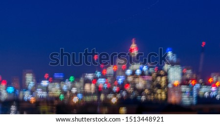 Sydney Nightscape showing the colorfull of the city lights