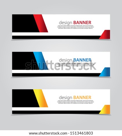 abstract website banner design. with 3 sets of templates.vector