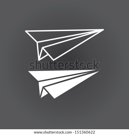 icon paper airplane. vector. eps8