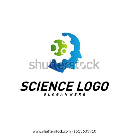 
Head People with Gear Logo Vector Template. Brain, Creative mind with Mechanic, learning and design icons. Man head, people symbols. Colorful Icon