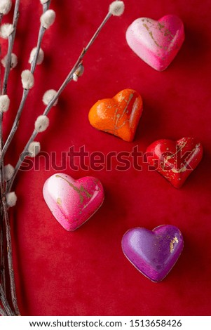 Sweet chocolate candy for Valentine’s day, symbol love