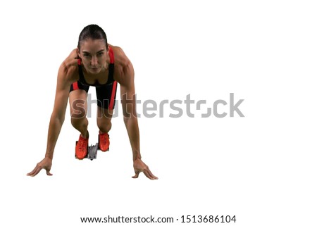 Digital Composite Image of Tough female athlete