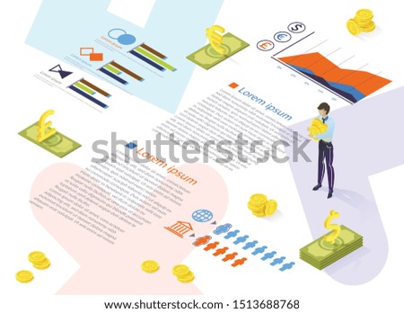 Informative Poster Brokerage Banking Service. Banner Access to Accounts and Operations on Accounts is Provided at any Time and Using Clients Mobile Phone Number. Vector Illustration.