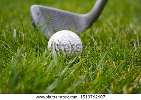 Play golf on the grass
