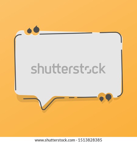 Speech bubble quote icon. Flat vector design Royalty-Free Stock Photo #1513828385