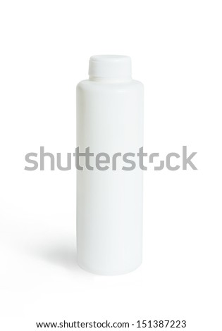  Cosmetics white plastic bottle isolated over white background