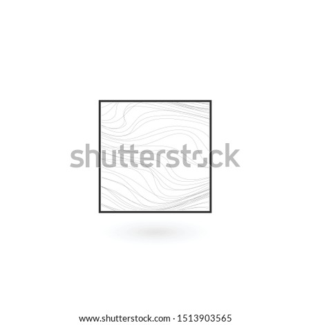 Abstract wavy round conceptual Logo in square shape. Perfect for your company logo or presentations. Stock Vector illustration isolated on white background