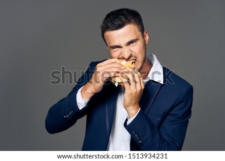 Words man suit office finance snack fast food