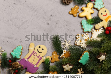 gingerbread cookies christmas decoration for the holiday