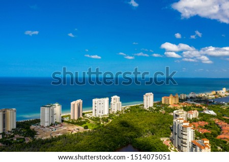 Blue skies over Naples Florida USA