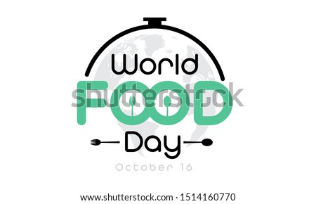 World Food day isolated on white background. Vector Illustration. Royalty-Free Stock Photo #1514160770