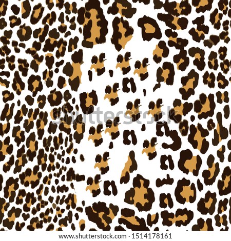Leopard pattern design, seamless vector illustration background