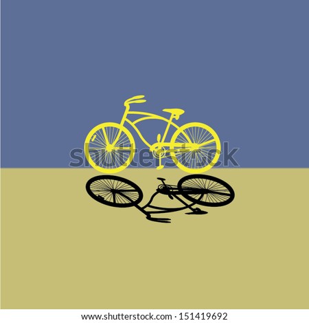 vintage bike with shadow. vector illustration design.