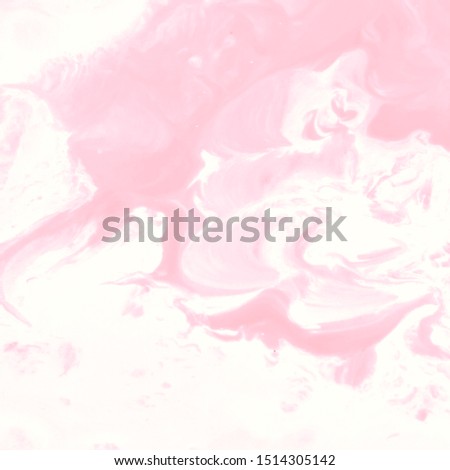 Gentle Marble Tile Design. Ink Paint Abstract. Pink, White Watercolor Background. Stone Marble Texture. Bohemian Ink Tile. Pastel Rosy Liquid Artistic Painting. Blur Aquarelle Splash.
