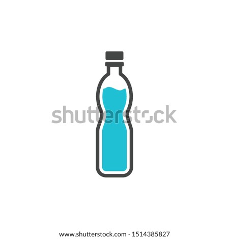 bottle icon in trendy flat design icon flat template color editable. bottle symbol vector sign on white background.
