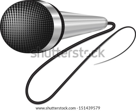 Microphone. Illustration on white background. 