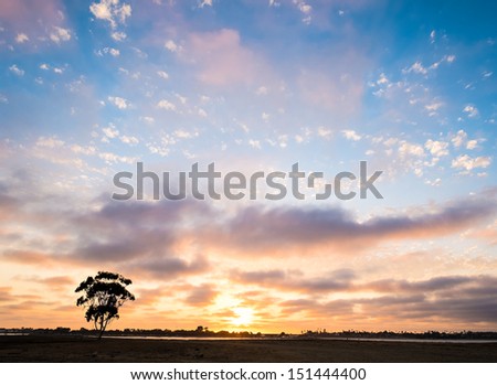 San Diego Sunset Sky with Clouds, San Diego California Coast