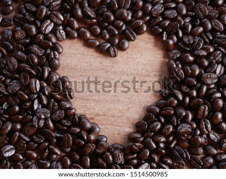 Concept valentine coffee beans background