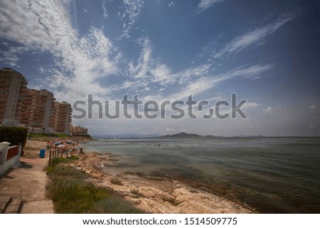 Seascape with sky and dramatic clouds