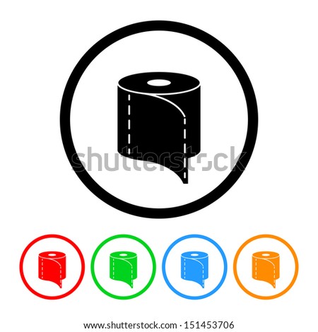 Toilet Paper Icon Royalty-Free Stock Photo #151453706