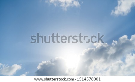 Blue sky with cloud sun at Phuket Thailand.