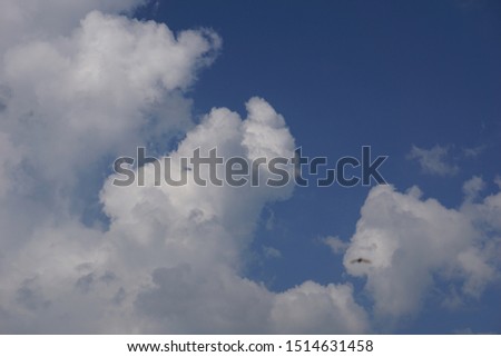 Clear Blue sky and white clouds 