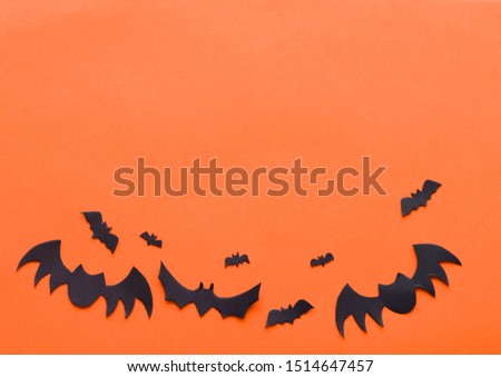 Halloween conten parties and decorations. Art black-orange background . Decor