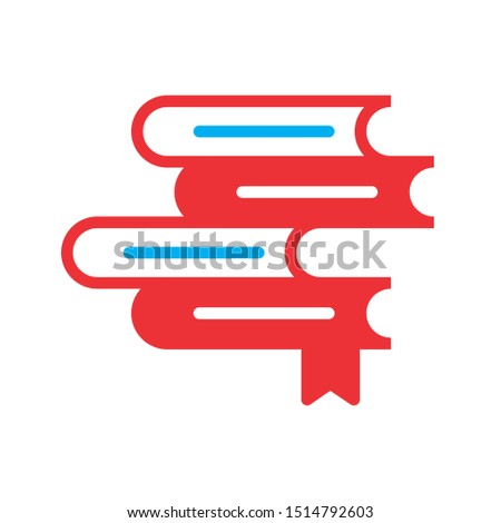 Books icon isolated on abstract background
