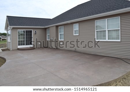 New Home House Construction Concrete Cement Foundation Patio Builders Smooth

