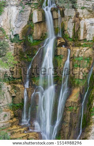 Borrello, Chieti, Abruzzo. The Falls of the Verde. Summer landscape.