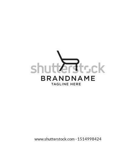 Chair Logo Design Template. Furniture, Home, Simple and Modern - Vector