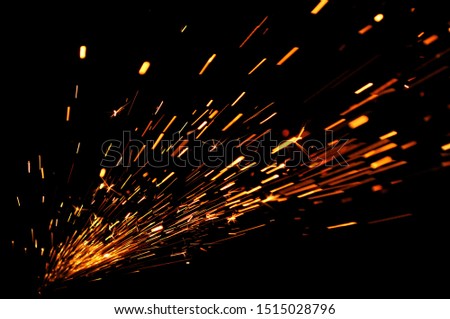 Glowing Flow of Sparks in the Dark