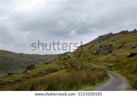 Priest Leap Mountain pass from West Cork to County  Kerry, Ireland Royalty-Free Stock Photo #1515030185