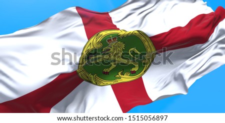 Alderney waving flag illustration background
