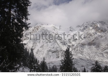 Snowy Mountans and Skiing Slopes of Northern Pakistan
