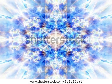 Light blue kaleidoscope background pattern Royalty-Free Stock Photo #151516592