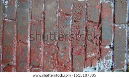 texture and background of old bricks wall