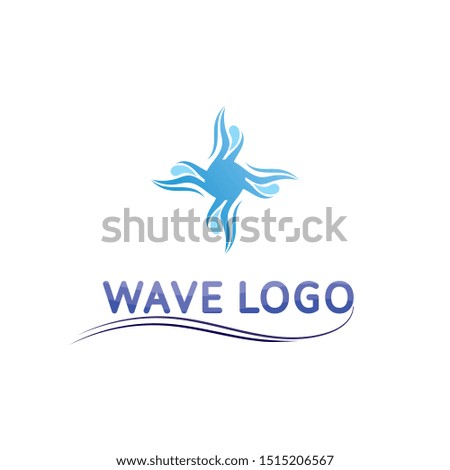 water and Waves beach logo and symbols template icons app
