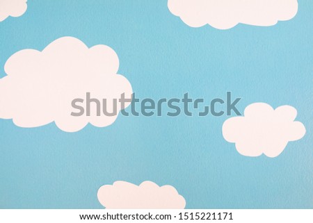 Cloud sky blue wall background image.