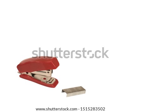 Stapler for fastening working papers. Stationery.