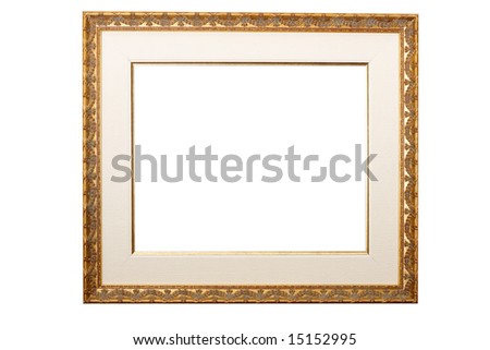 empty picture frame isolated on white background