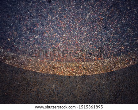 Patterned floor for pedestrian. Colorful pebble stone. Use as a Background