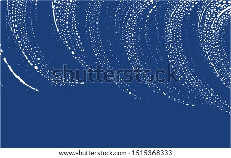 Grunge texture. Distress indigo rough trace. Energetic background. Noise dirty grunge texture. Flawless artistic surface. Vector illustration.