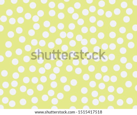 top view Hand drawn dot. dot white on yellow background